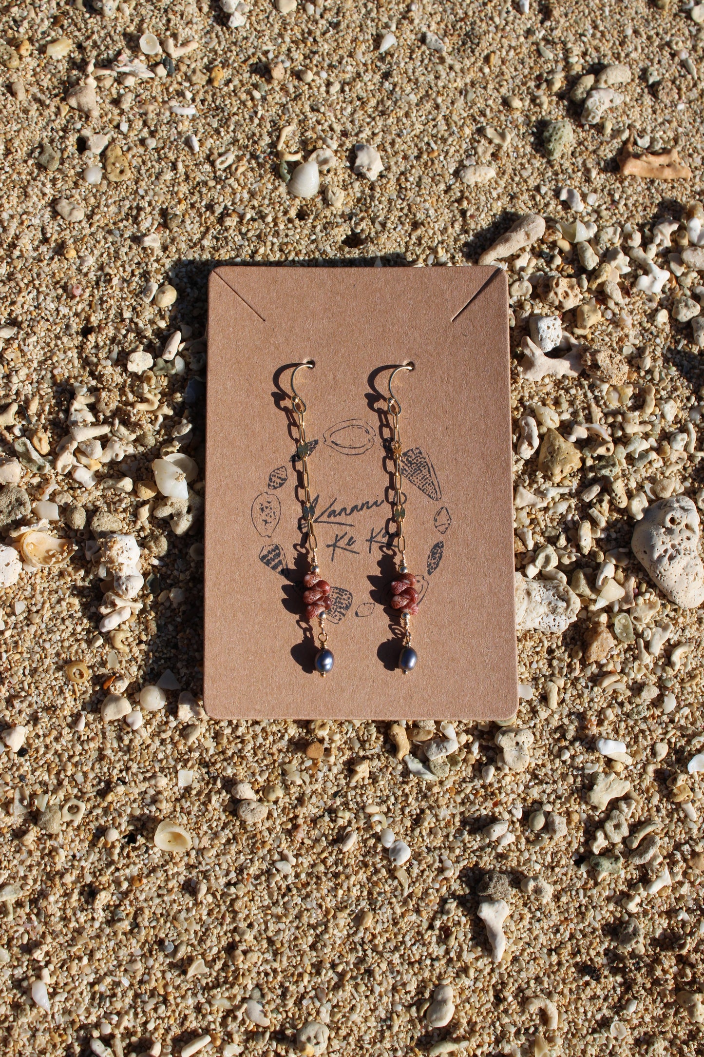 Dainty Kahelelani Earrings w/ Freshwater Pearls