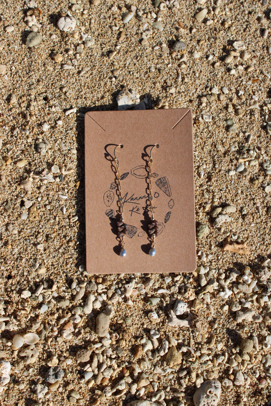 Dainty Kahelelani Earrings w/ Akoya Pearls