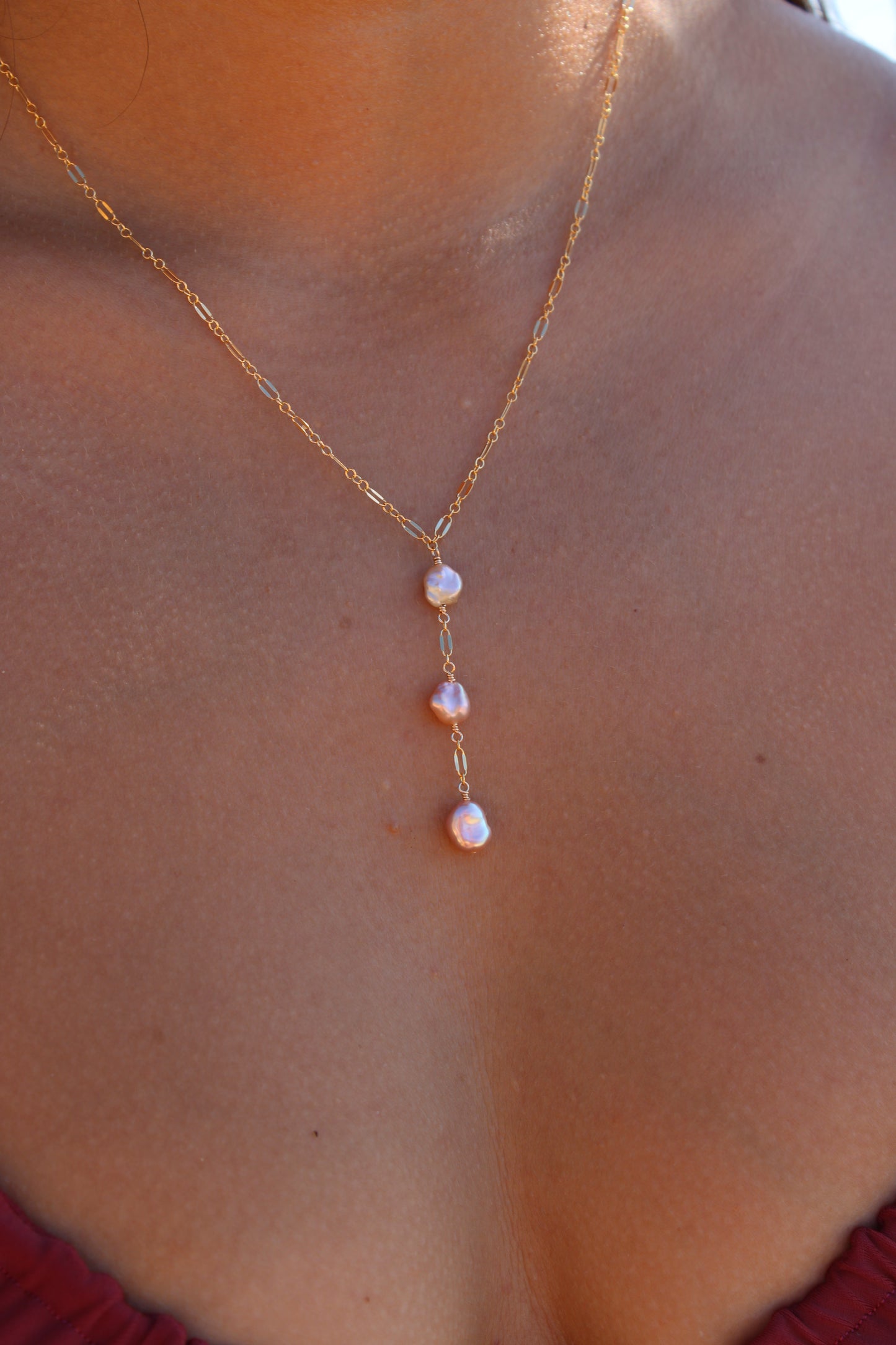 Edison Keshi Pearl Drop Necklace
