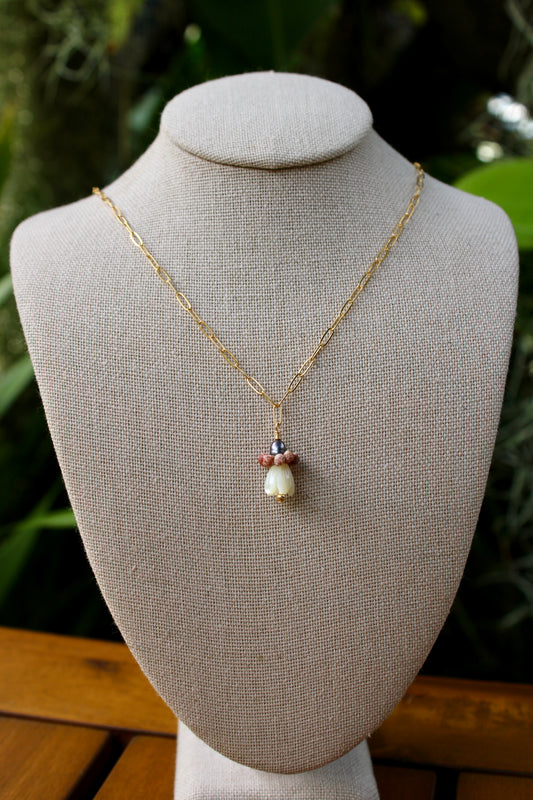 Red/Pink Kahelelani Bloom Necklace