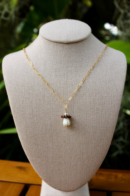 Brown Kahelelani Bloom Necklace