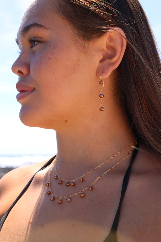 Chocolate Keshi Pearl Necklaces