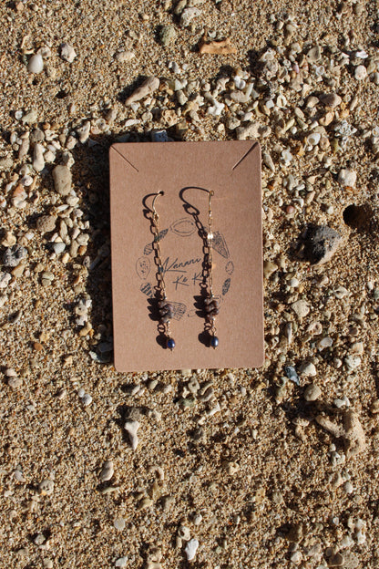 Dainty Kahelelani Earrings w/ Freshwater Pearls