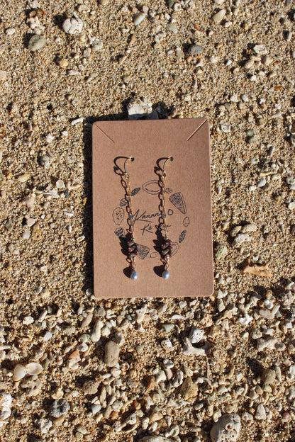Dainty Kahelelani Earrings w/ Akoya Pearls