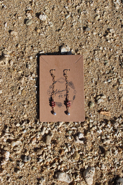 Dainty Kahelelani Earrings w/ Akoya Pearls