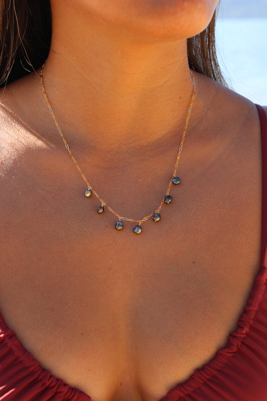 Seven Tahitian Keshi Pearl Necklace