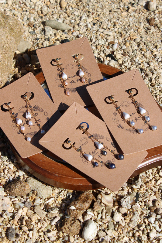 Mini Cone x Pearl Double-sided Earring