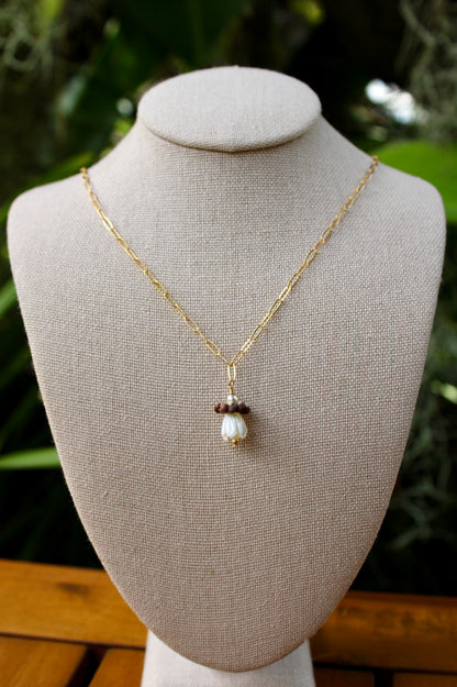 Brown Kahelelani Bloom Necklace