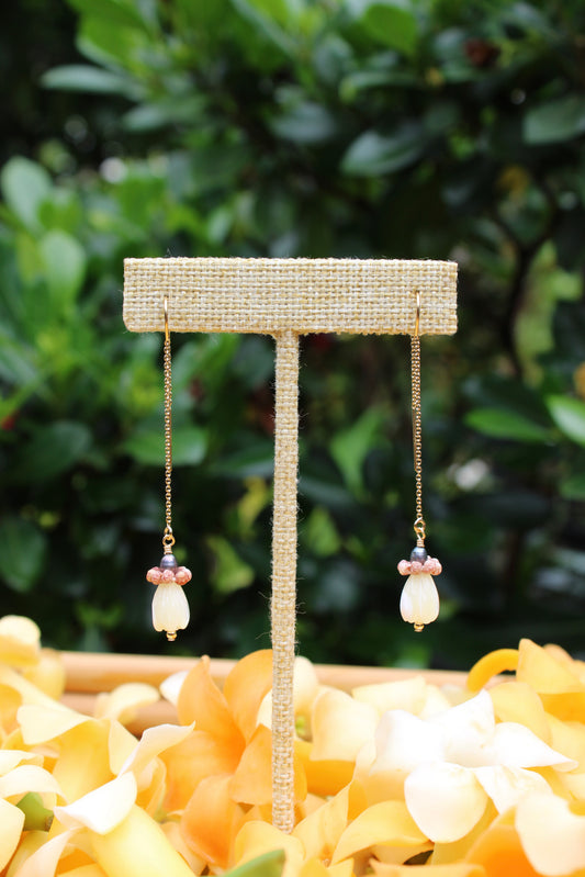 Kahelelani Bloom Threader Earrings