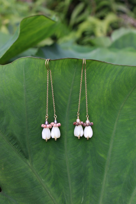 Kahelelani Bloom Threader Earrings