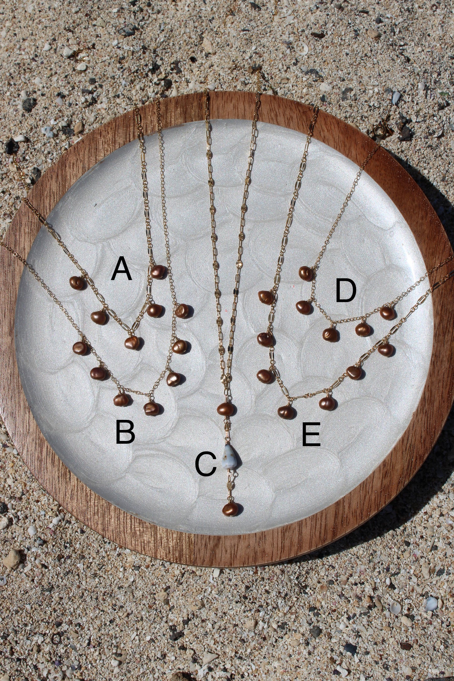 Chocolate Keshi Pearl Necklaces