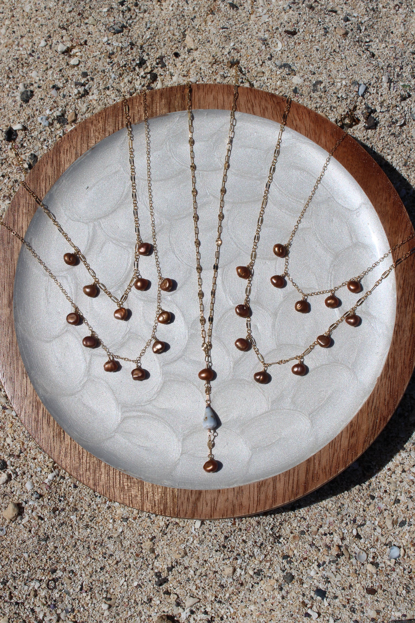 Chocolate Keshi Pearl Necklaces