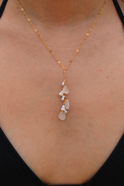 Sea Glass Lariat Necklace