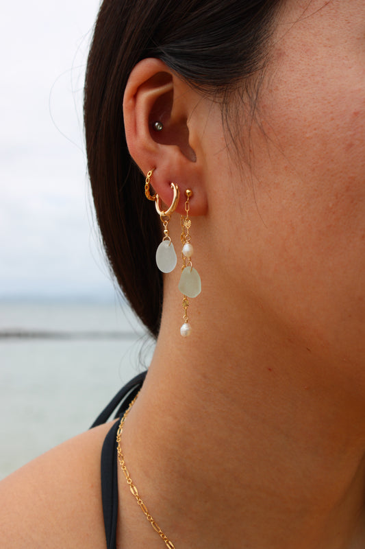Double-sided Sea Glass Earrings