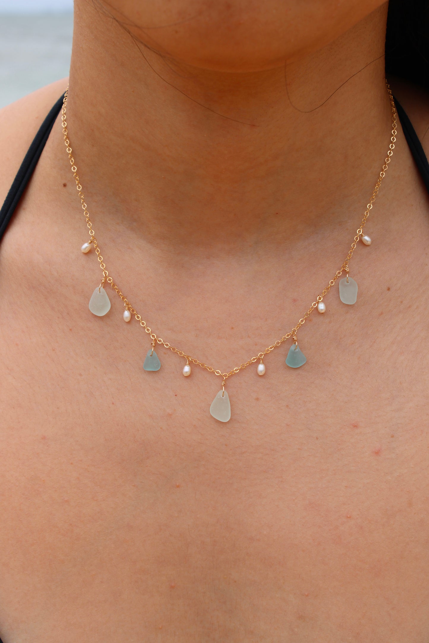 Sea Glass Charm Necklace