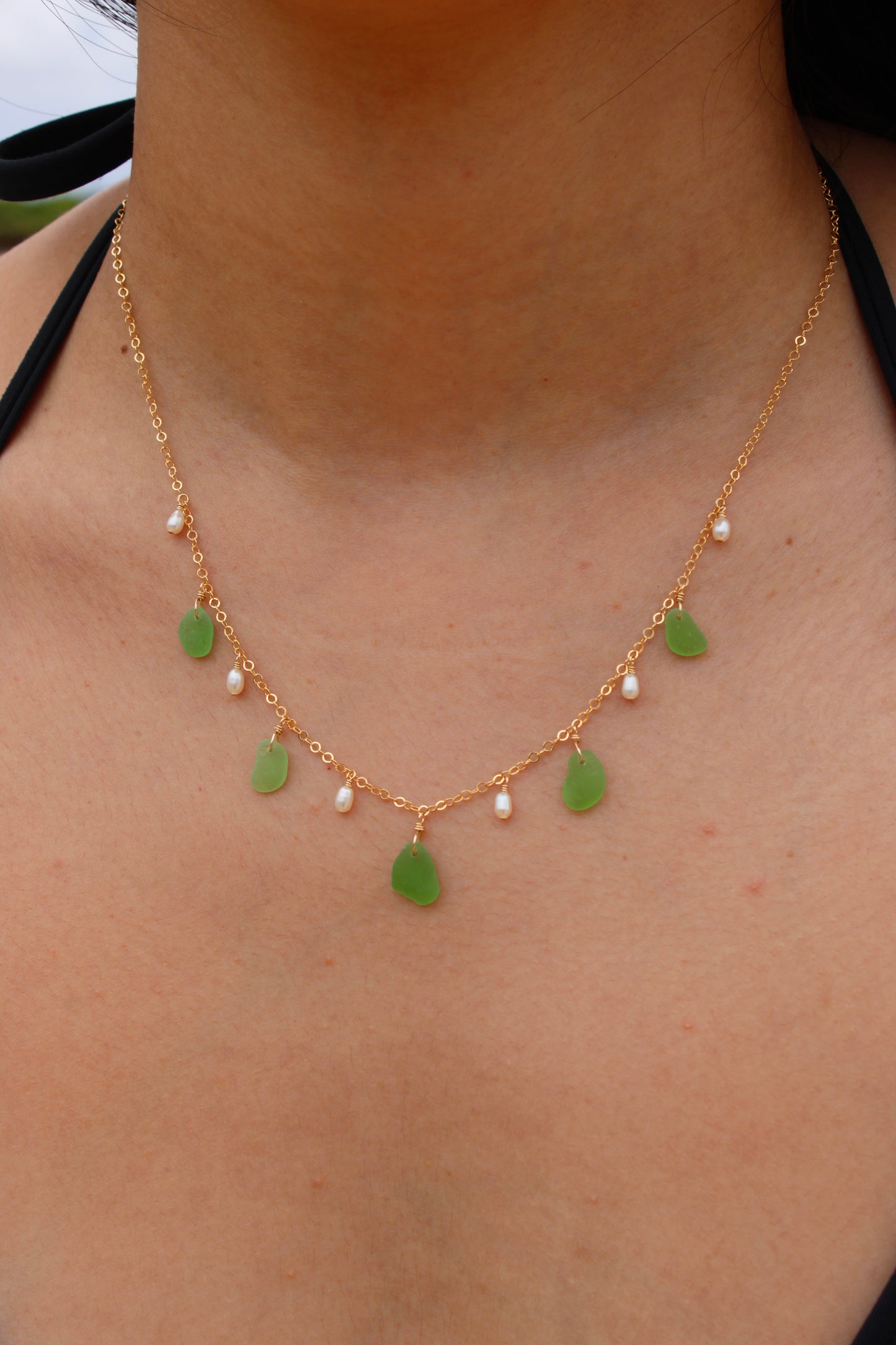 Sea Glass Charm Necklace