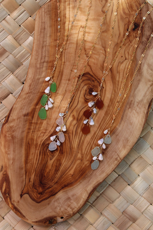 Sea Glass Lariat Necklace