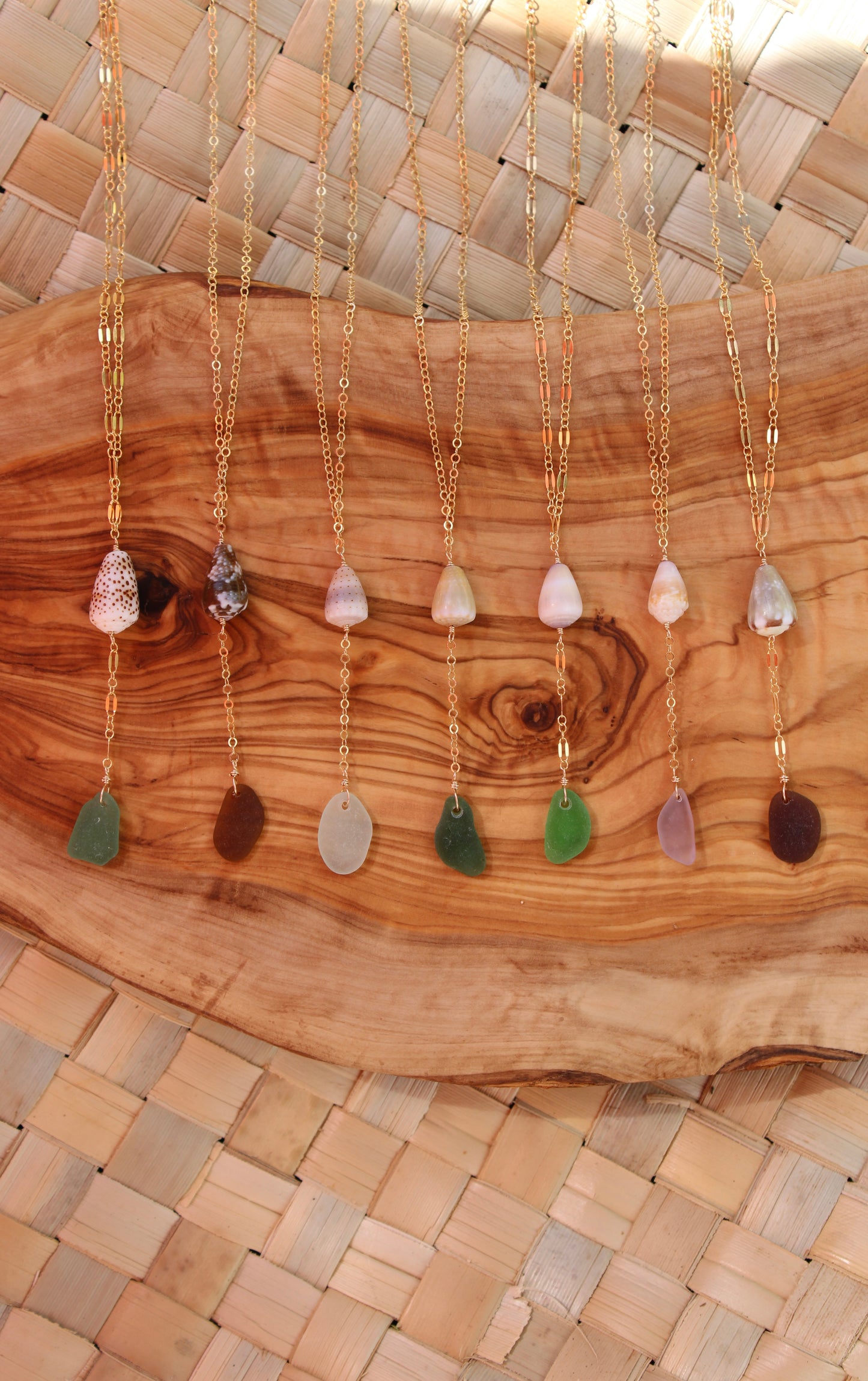 Sea Glass x Cone Drop Necklace