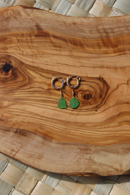 Sea Glass Huggies