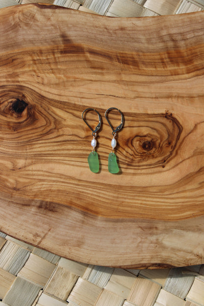 Sea Glass Huggies