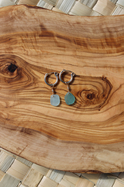 Sea Glass Huggies