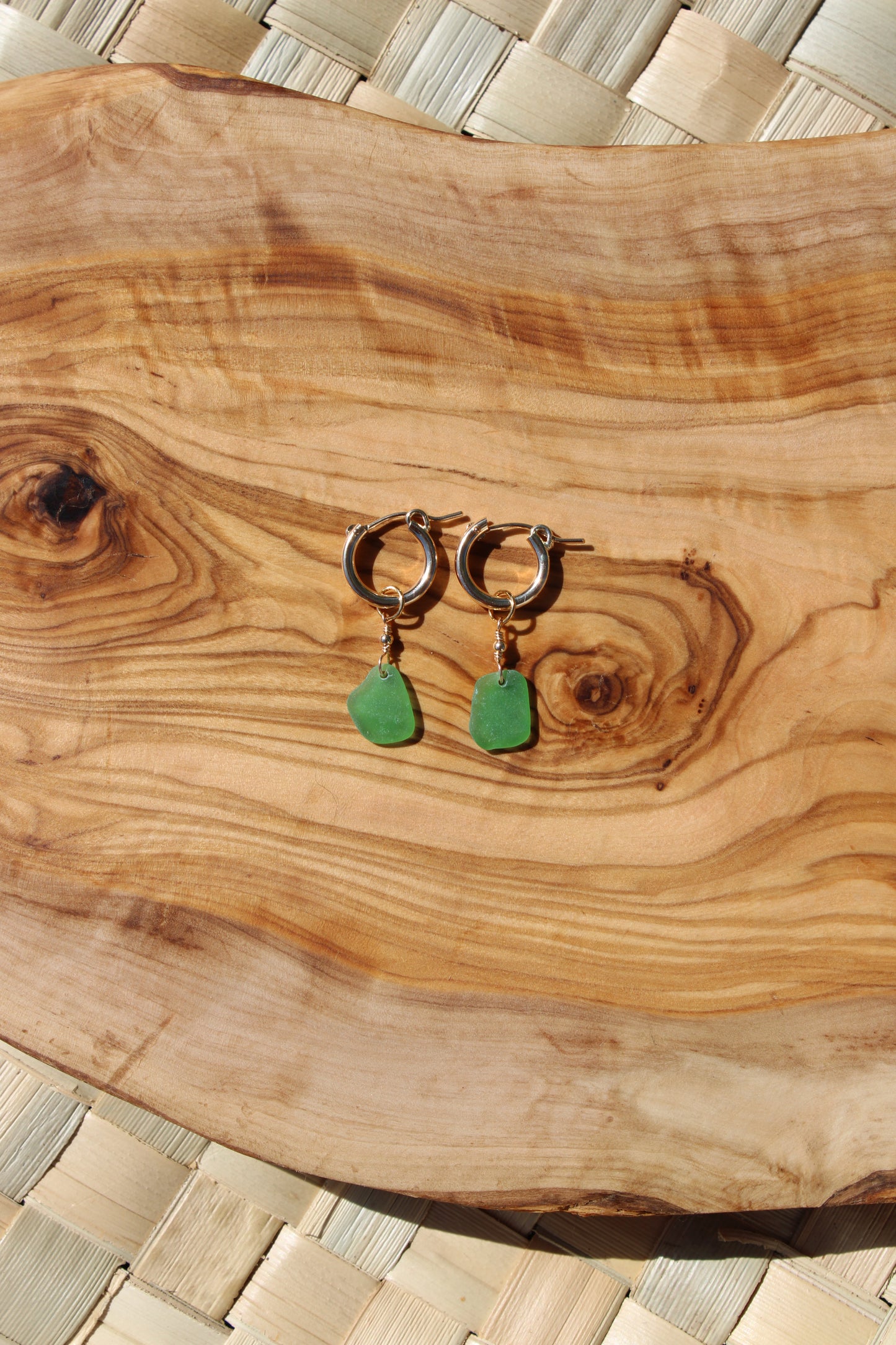 Sea Glass Huggies