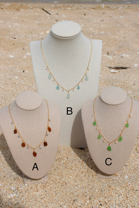 Sea Glass Charm Necklace