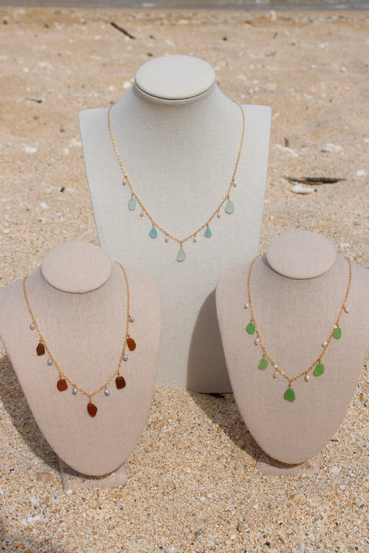 Sea Glass Charm Necklace