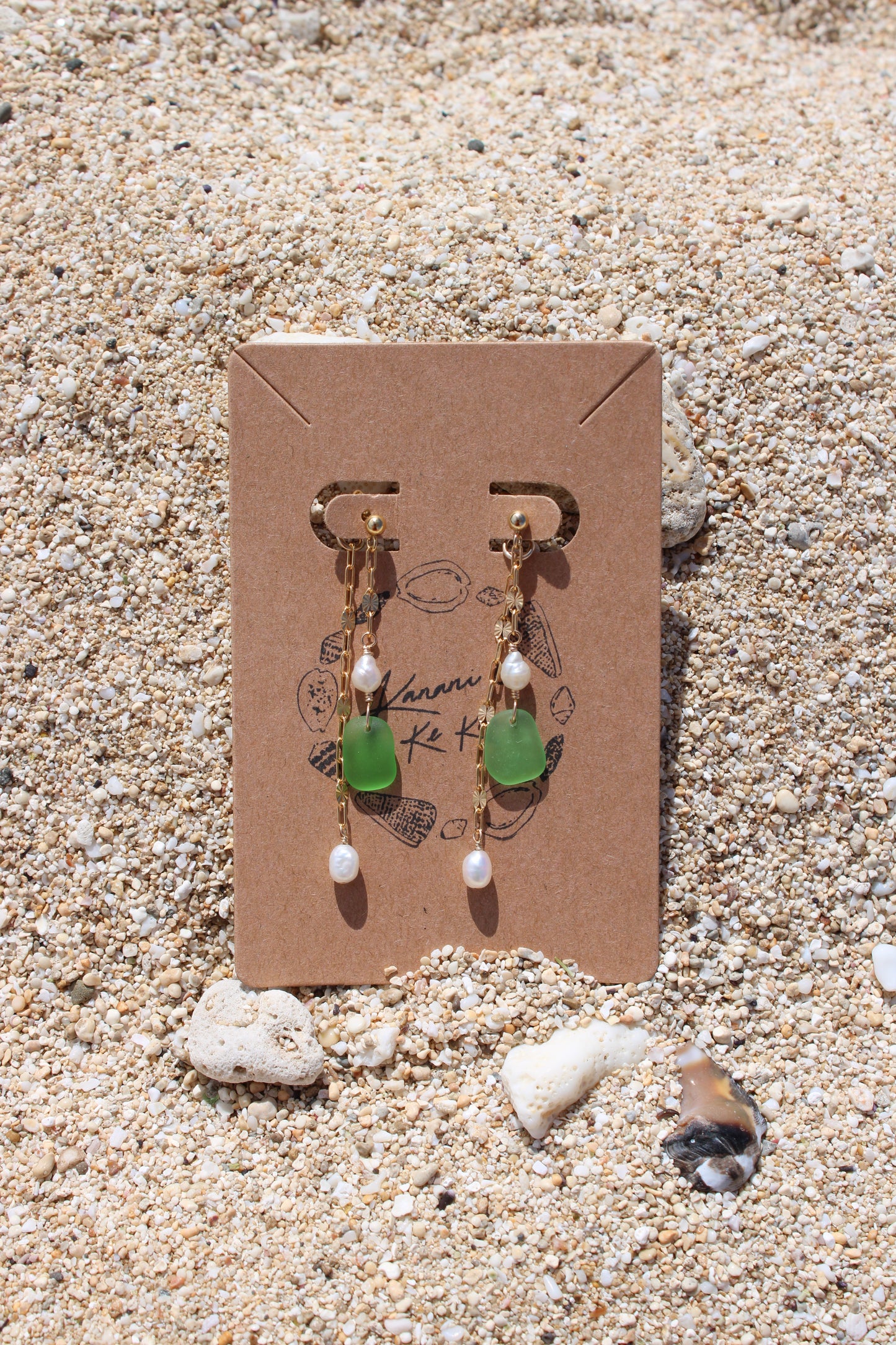 Double-sided Sea Glass Earrings