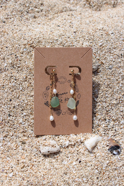 Double-sided Sea Glass Earrings