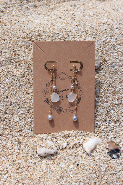 Double-sided Sea Glass Earrings