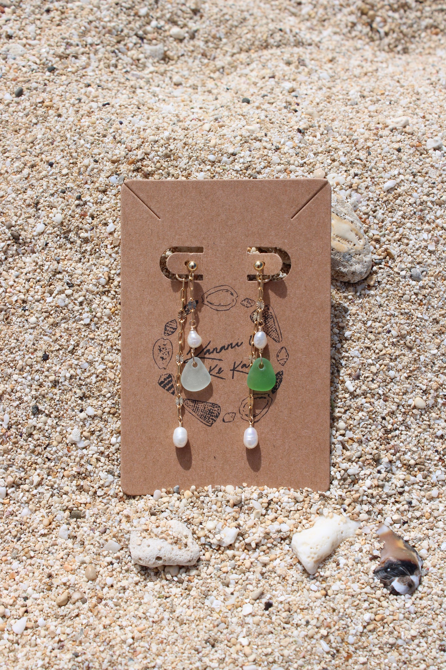Double-sided Sea Glass Earrings