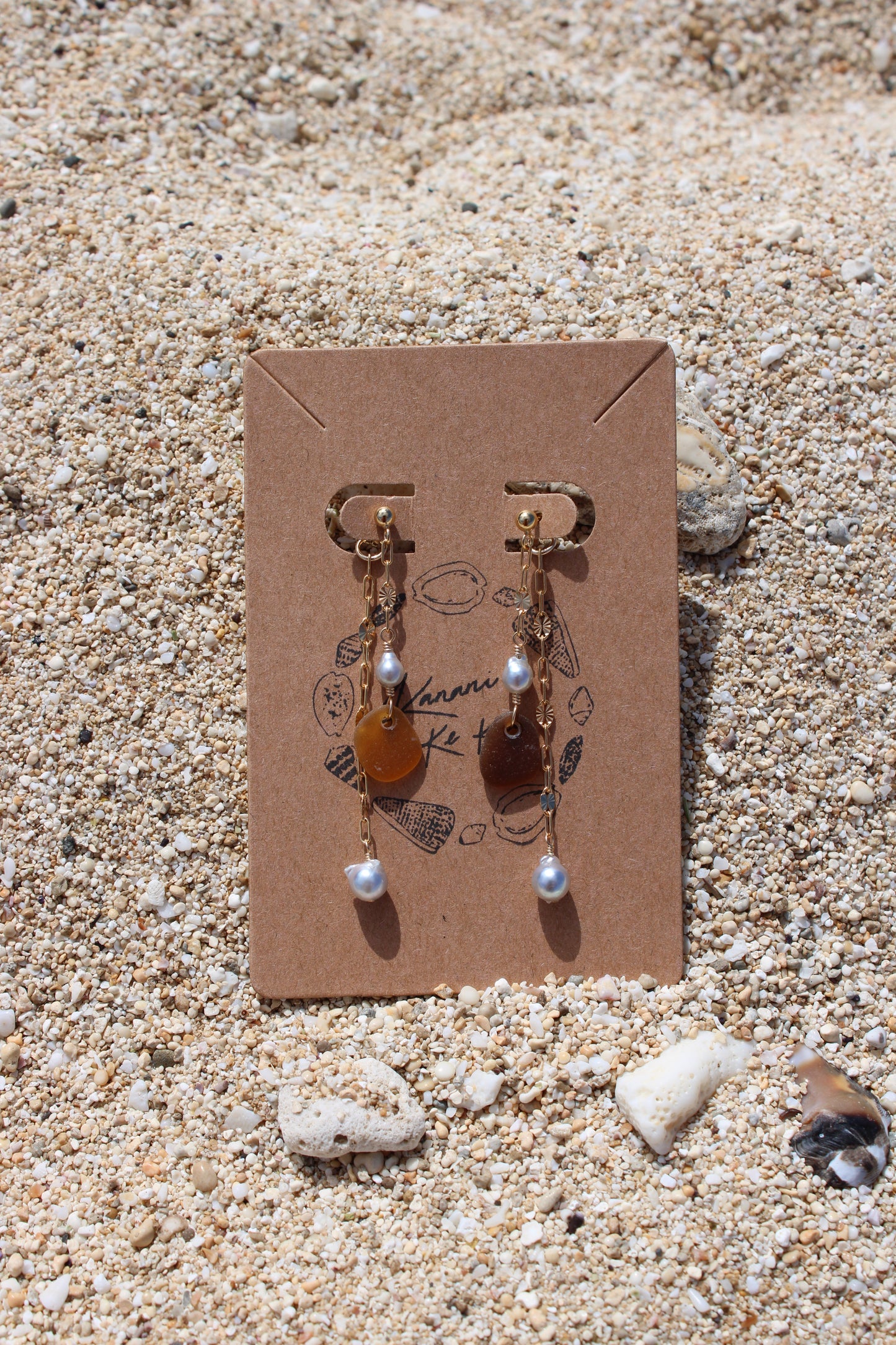 Double-sided Sea Glass Earrings