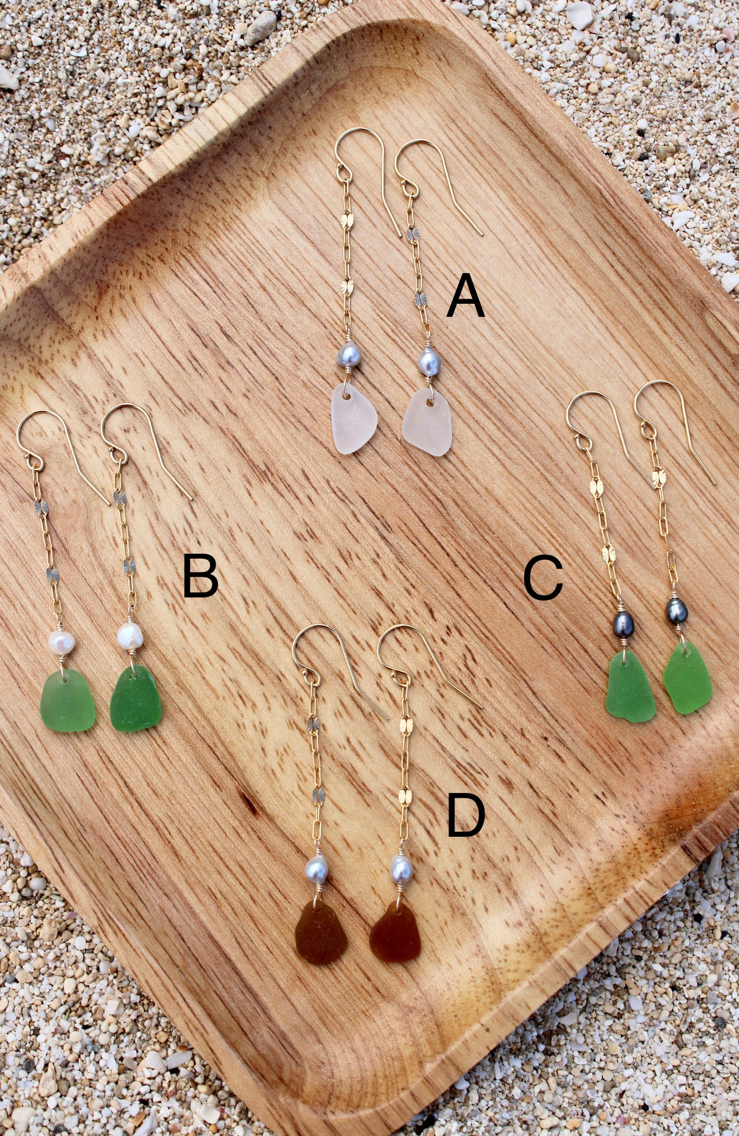 Sea Glass Drop Earrings