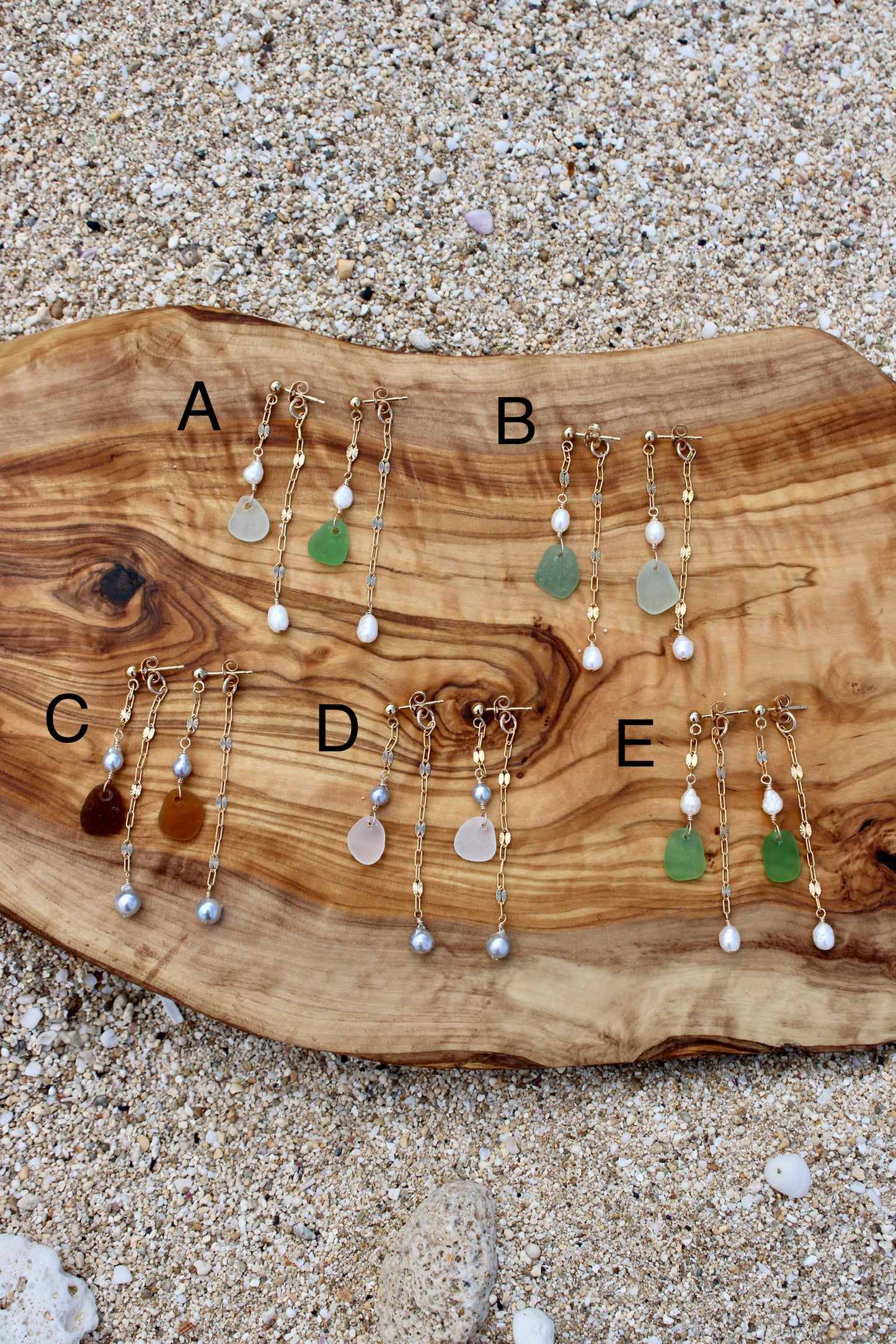 Double-sided Sea Glass Earrings