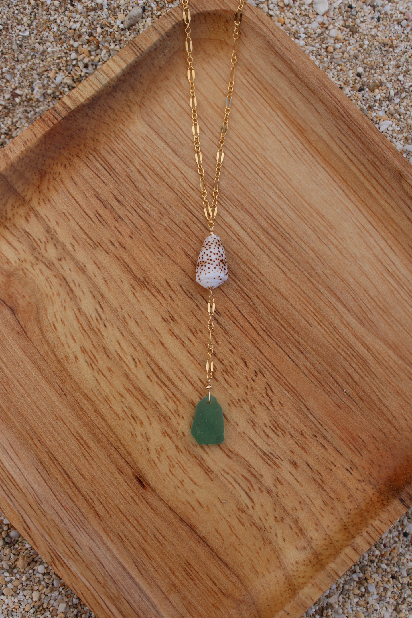 Sea Glass x Cone Drop Necklace