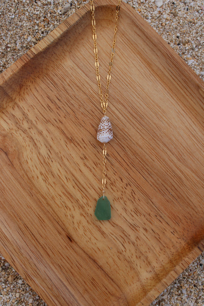 Sea Glass x Cone Drop Necklace