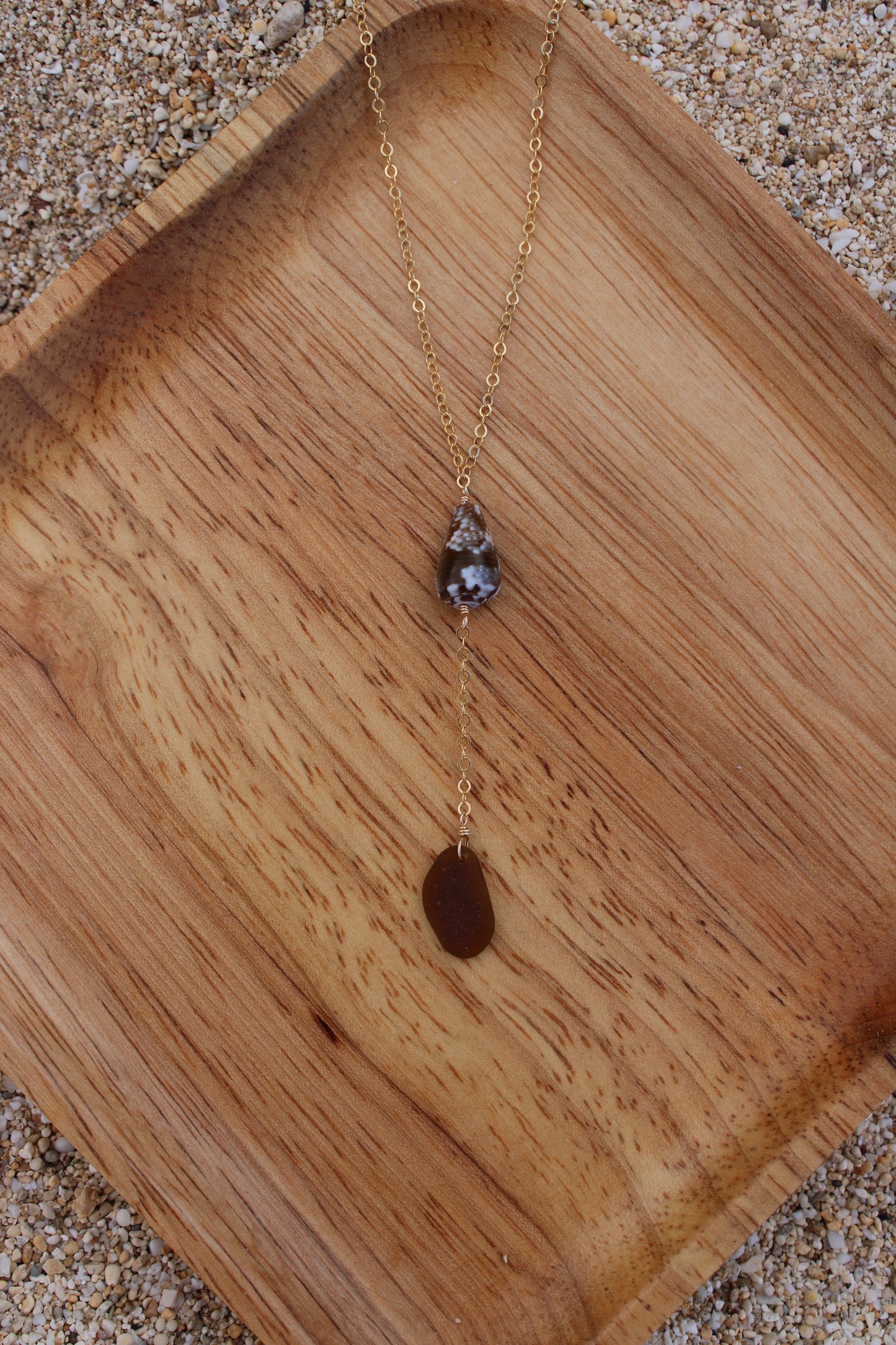 Sea Glass x Cone Drop Necklace