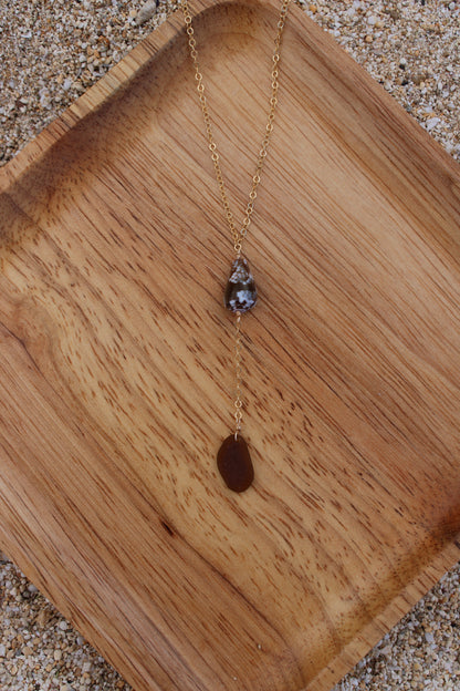 Sea Glass x Cone Drop Necklace