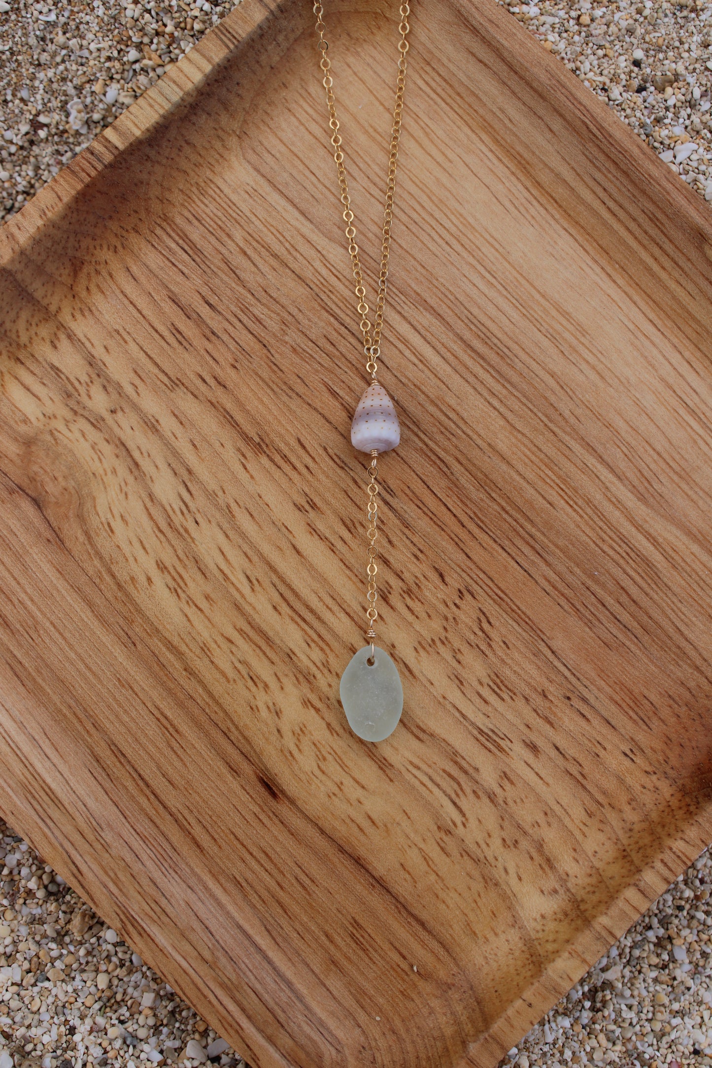Sea Glass x Cone Drop Necklace