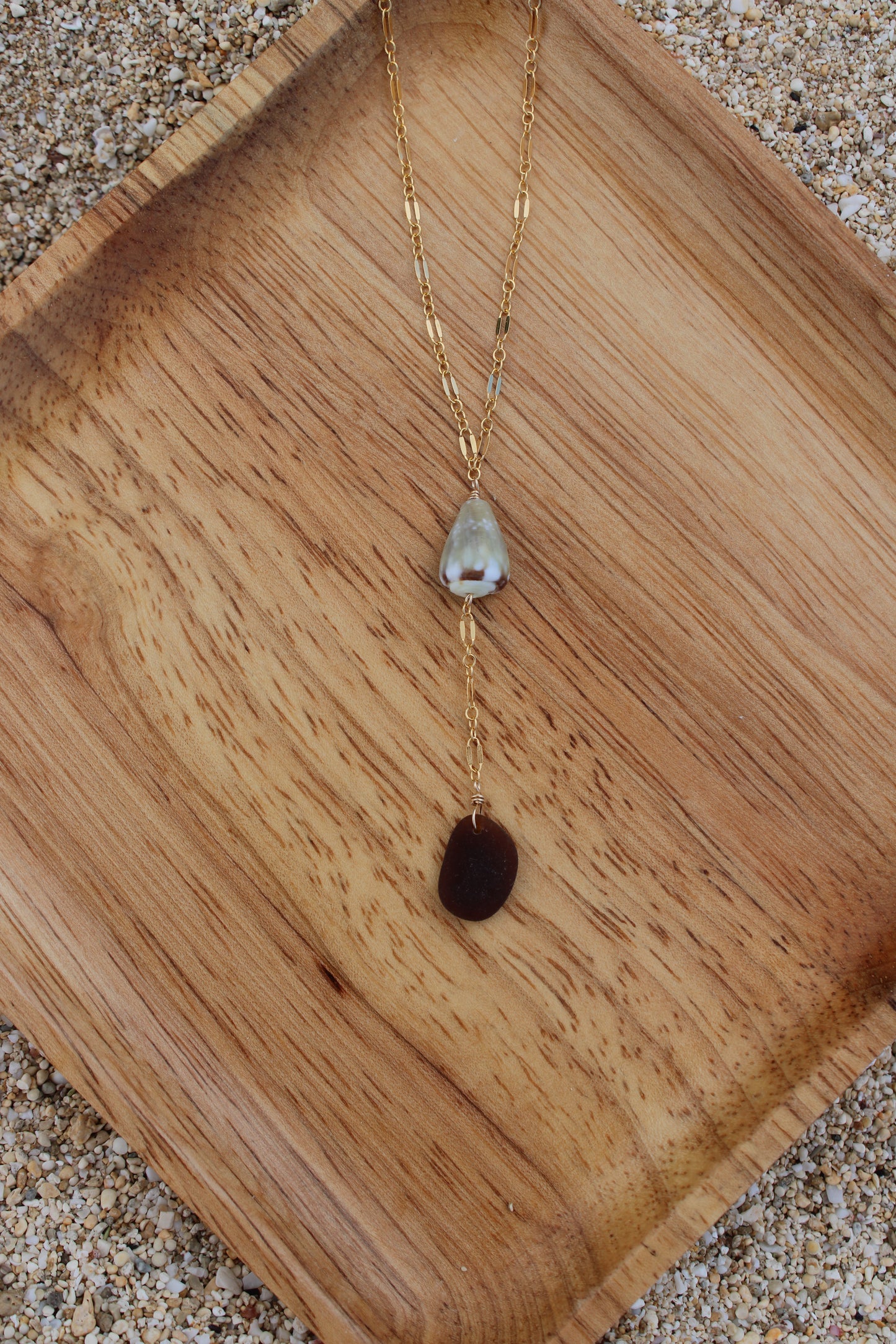 Sea Glass x Cone Drop Necklace