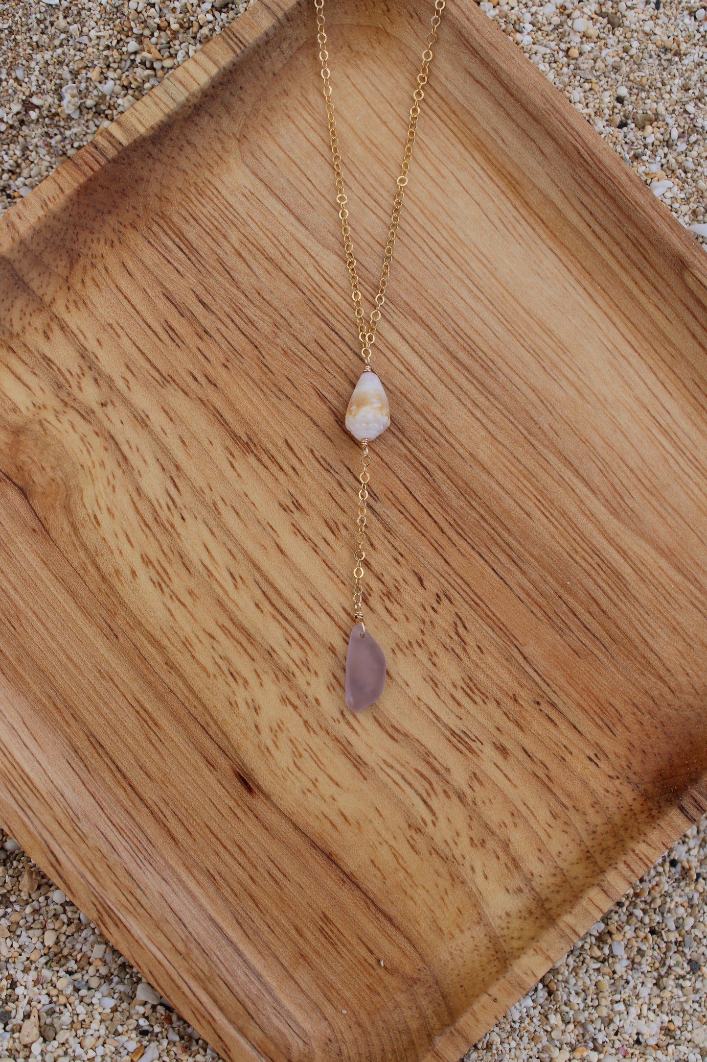 Sea Glass x Cone Drop Necklace