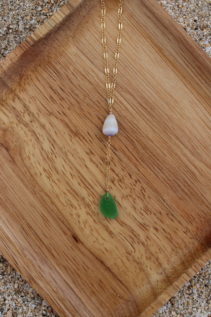 Sea Glass x Cone Drop Necklace