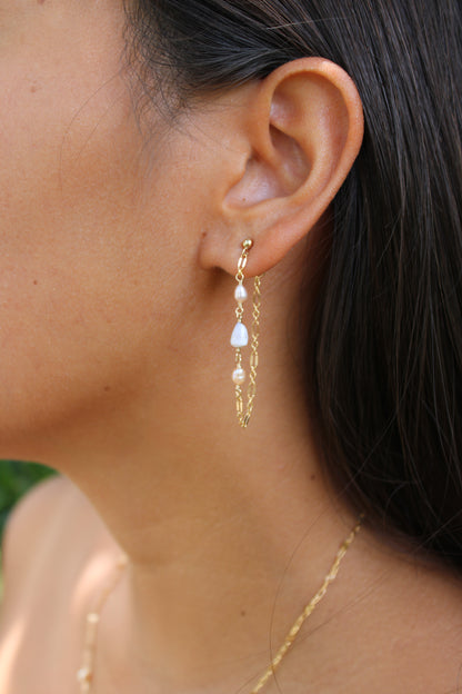 Mini Cone Chain Earrings