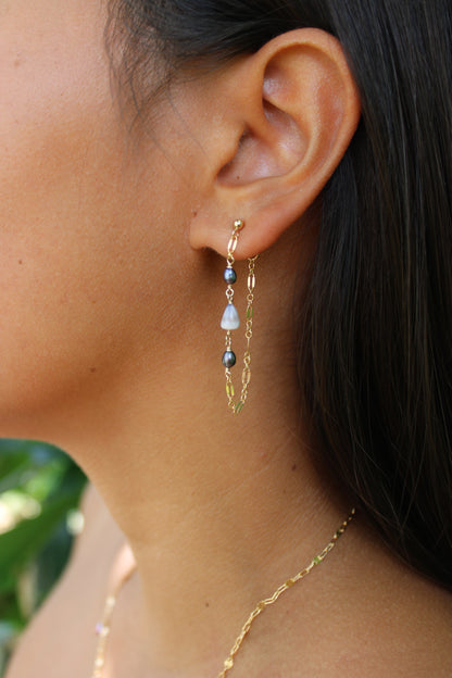 Mini Cone Chain Earrings