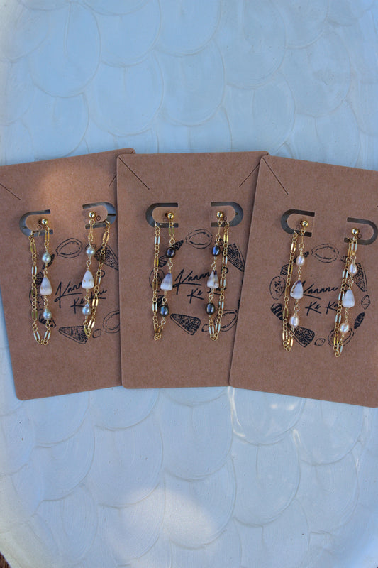 Mini Cone Chain Earrings